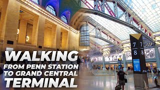 Walking NYC  Penn Station to Times Square amp Grand Central Terminal July 2021 [upl. by Eiznikam525]