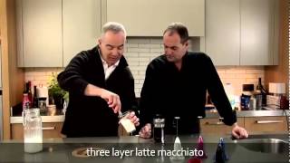 aerolatte  milk frother makes three layer caffè latte macchiato [upl. by Vale]