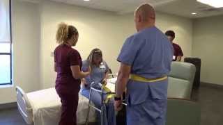 Physical Therapy Transfer Training  How To Transfer From Wheelchair To Bed [upl. by Tergram792]