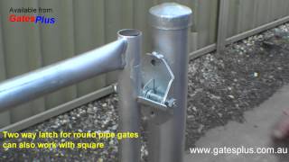 Gate Latch 2 way for round pipe and square [upl. by Kcitrap]