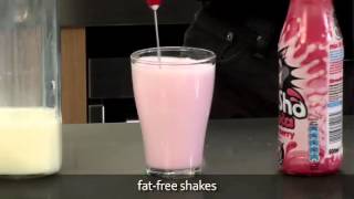 How to make a fat free milkshake using an aerolatte milk frother [upl. by Eenaffit]