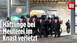 Gefängnismeuterei Polizei stürmt Knast in Thüringen  JVA Untermaßfeld [upl. by Irrahs]